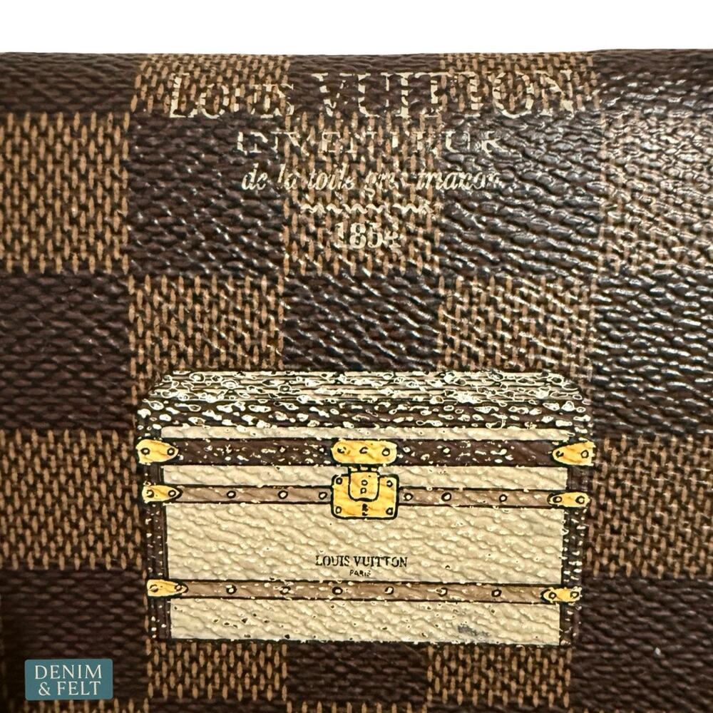 Louis Vuitton Sarah Trunks & Locks Wallet Damier Ebene Collector Rare Iconic - Picture 7 of 15